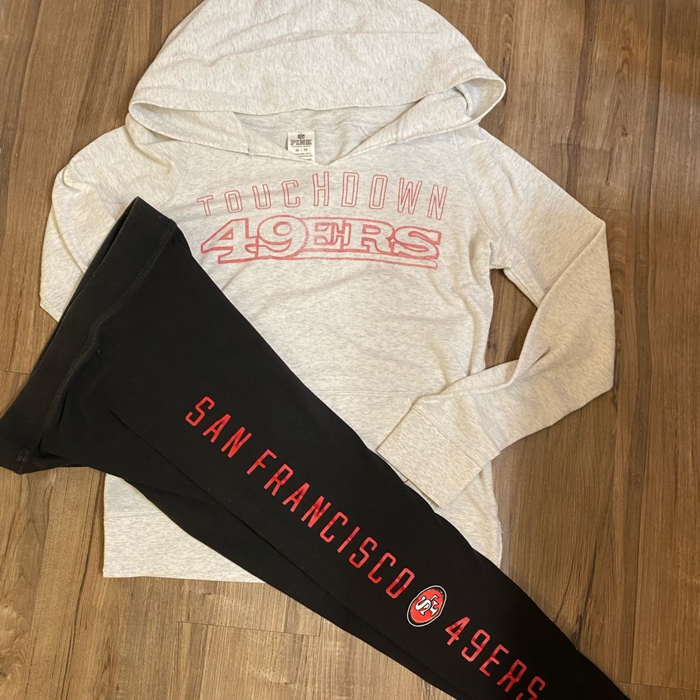 💕Vs Pink SF49ers set size xs💕